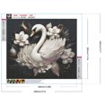 thumbnail image 2 of Pintura de diamante 5D DIY Taladro redondo completo Kit de cisne 3D Decoración para el hogar Blanco, 2 of 9