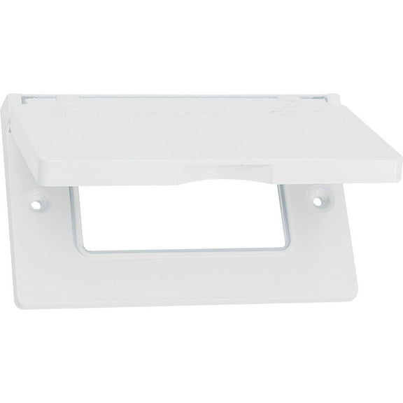 Southwire Single Gang Horizontal White Weatherproof GFCI Cover WCH1GFIW-UPC