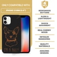thumbnail image 7 of Case Yard Wooden Case for iPhone-12-Mini Soft TPU Silicone cover Slim Fit Shockproof Wood Protective Phone Cover for Girls Boys Men and Women Supports Wireless Charging I am a Bully Design, 7 of 7