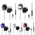 thumbnail image 3 of Gancho Deportivo Para La Oreja Estéreo Acolchado Auriculares Sobre La Oreja Auriculares Con Cable Trenzado Control De Micrófono Kearding EL017218-03, 3 of 5