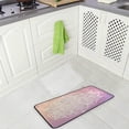 thumbnail image 2 of Coolnut Kitchen Rugs,Transparency Pink Non Slip Washable Cushioned Carpets Polyester AntiFatigue Comfort Porch Floor Mat Christmas Decoration 39×20 in, 2 of 7