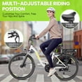 thumbnail image 2 of Elifine 26" Electric Bike for Adults, 350W Electric Cruiser Bike with Rear Rack, 48V 10.4Ah Battery City Ebike, E Bicycle for Women with 5 Riding Modes, 7-Speed and Suspension Front Fork, UL2849, 2 of 9