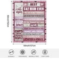 thumbnail image 2 of Cat Mom Gifts Blanket 60" X 50", Cat Mom Gifts for Women, Cat Gifts for Cat Lovers, Cat Mom/Cat Gifts for Women Girls, Cat Lover Gifts for Women, Crazy Cat Lady Christmas Birthday Gifts Throw Blanket, 2 of 6