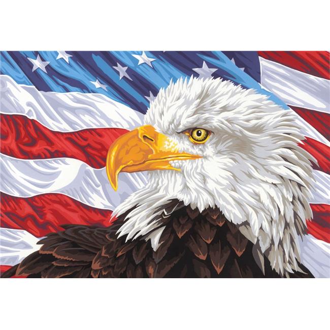 Paint Works Paint By Number Kit 20"X14"Bald Eagle