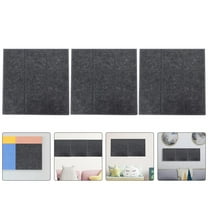 LULULION 3Pcs Black Felt Wall Memo Boards with Easy Adhesive for Photo Display