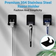thumbnail image 3 of Razor Holder for Shower, 6PCS Premium Shower Razor Holder, 304 Stainless Steel Razor Holder for Shower Wall, Self Adhesive Shower Hook for Kitchen Bat, 3 of 4