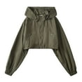 thumbnail image 1 of Chaqueta casual Gibobby de algodón con capucha y manga larga verde M, 1 of 3