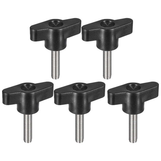 Unique Bargains 5Pack 304 Acier Inoxydable de Serrage Bouton de Vis en Forme de Pouce Vis M6 x 25mm