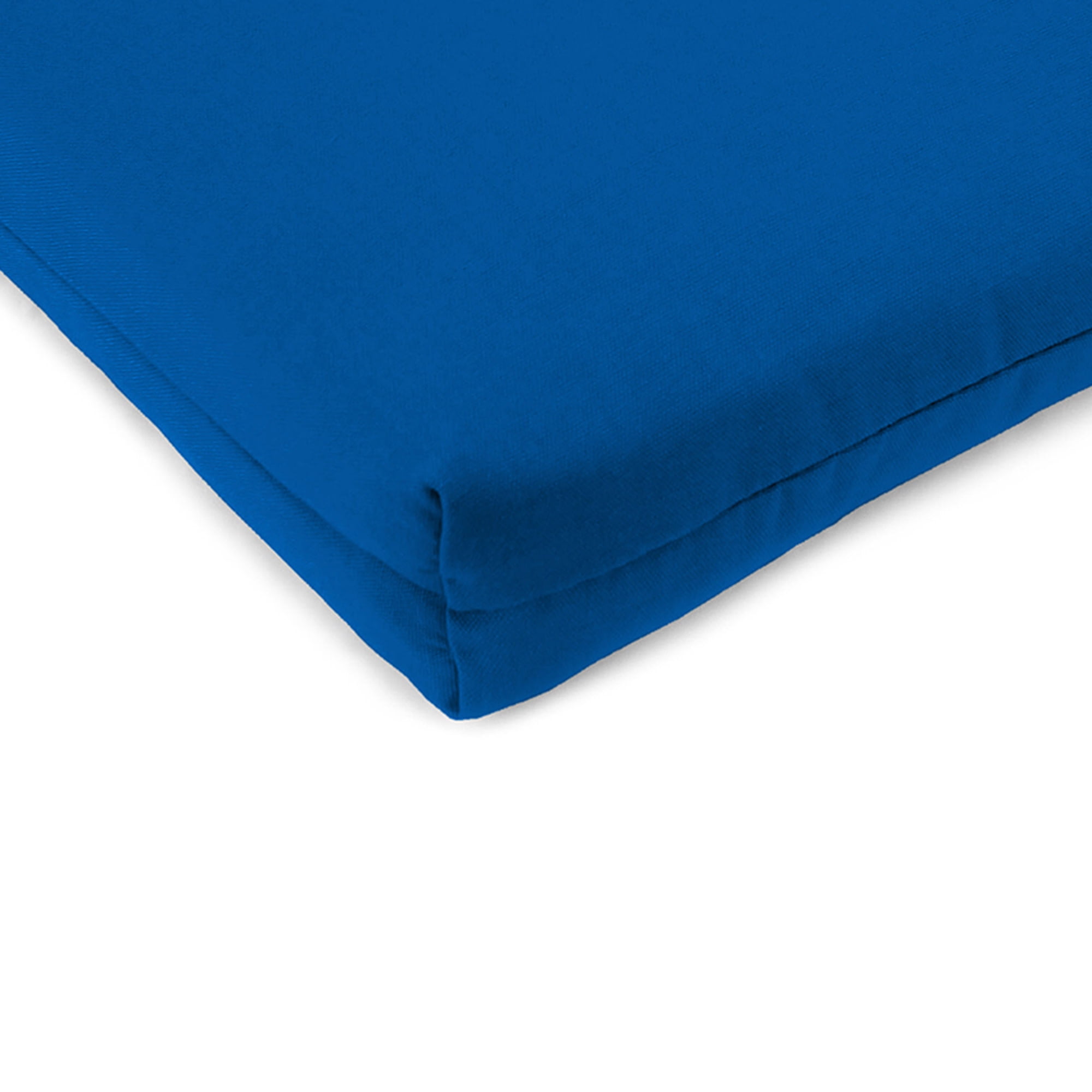 Jordan Manufacturing 18" x 19" Royal Blue Solid Rectangular Outdoor Chair Pad Seat Cushion with Ties and Hanger Loop (2 Pack)