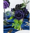 thumbnail image 3 of 25Pcs Artificial Roses Flowers Fake Roses with Stems Real Touch Foam Flowers for DIY Wedding Bouquet Baby Shower Centerpiece Floral Arrangement Party Home Decor(Black), 3 of 5