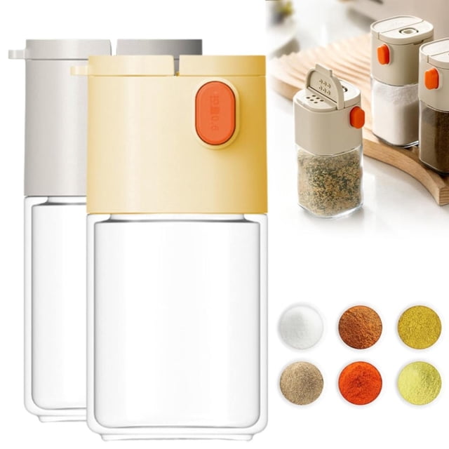 Cqxid Seasoning Box Under $10 And Pepper Shakers Precise Quantitative Type 2024 New Multifunctional Control And Seasoning Bottle Jars Seasoning Shaker Containers For Kitchen Cooking Campi