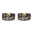 thumbnail image 1 of Becaristey Bracelet Multicouches Réglable Cuir Multicolore Léopard Impression Parti Décoration Bracelet Bijoux Brun Clair 2Set, 1 of 6