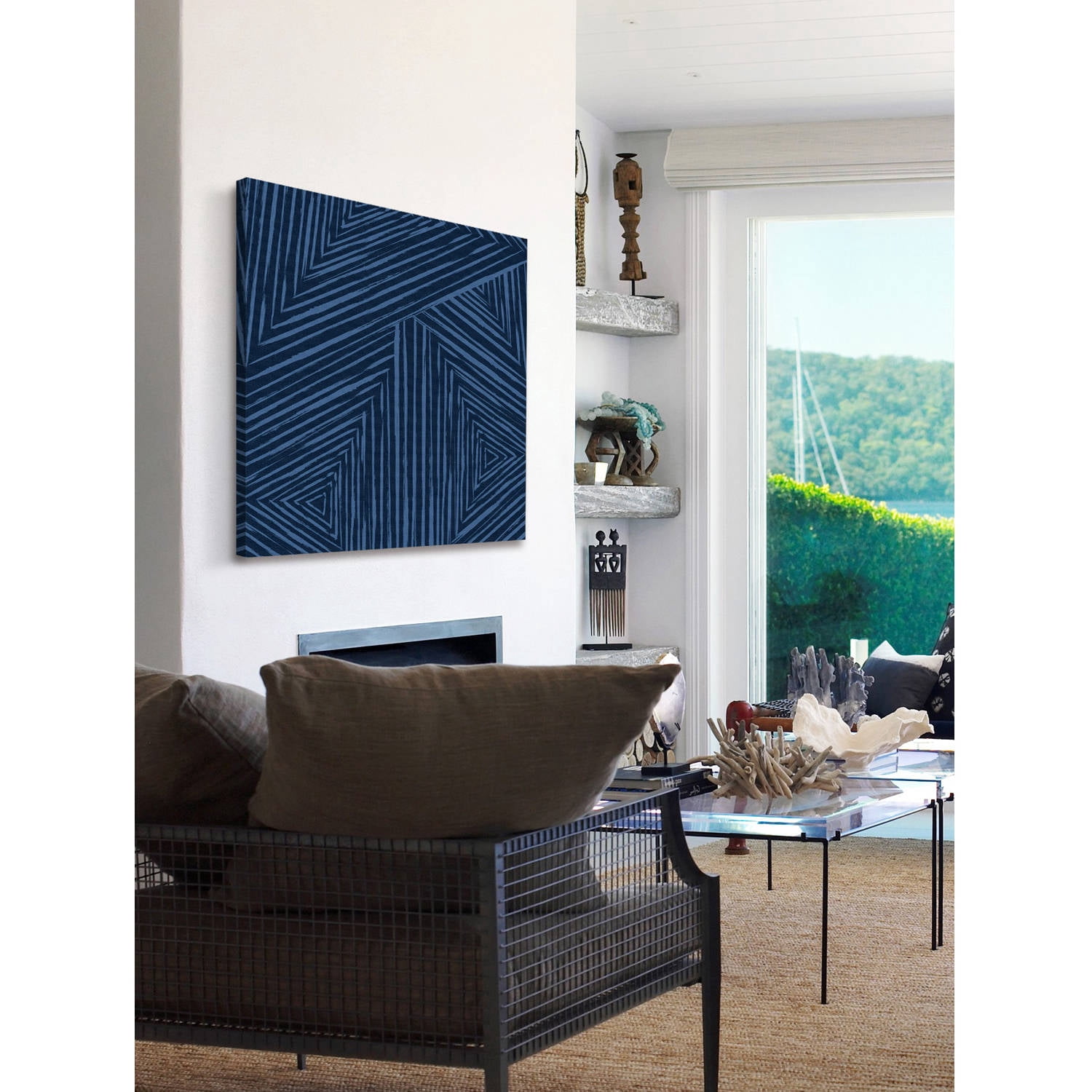 "Lines Rearranged" Painting Print on Wrapped Canvas