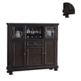 thumbnail image 2 of Benjara Cappi 54" Curio Bar Cabinet- 2 Glass Doors- Single Drawer- Brown Wood, 2 of 5
