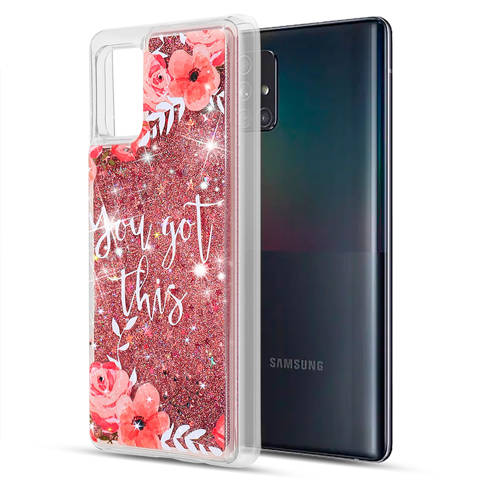 Stylish Waterfall Sparkle TPU Back Cover Case for Samsung Galaxy A51