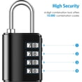 thumbnail image 3 of FrostHike (New Version) Combination Padlock. 4 Digit Security Padlock with Keys. Gate Lock for School. Gym or Sports Locker. Fence. Toolbox. Case. Hasp. Storage - 2 Pack, 3 of 5