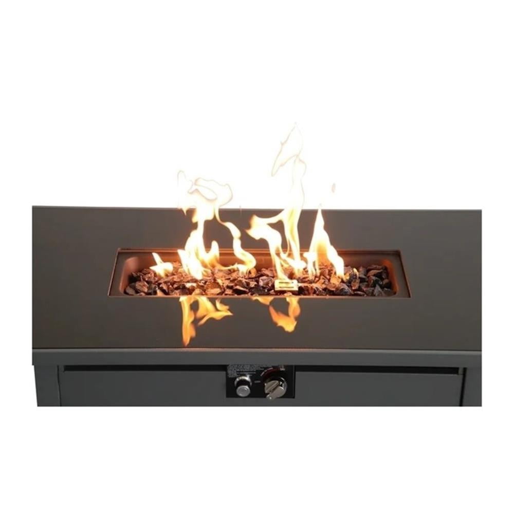 25'' H x 42'' W Steel Outdoor Fire Pit Table with Lid  Durable and Stylish