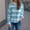 Blue, variant on Jjayotai Women's Sweaters Clearance, Casual Long Sleeve Crewneck Color Block Patchwork Pullover Knit Sweater Tops Black M