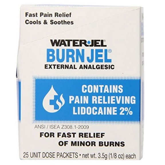 Burn Pain Relieving Gel By Water-Jel Burn Jel For Fast Relief 1/8 oz 25 packs MS-46285