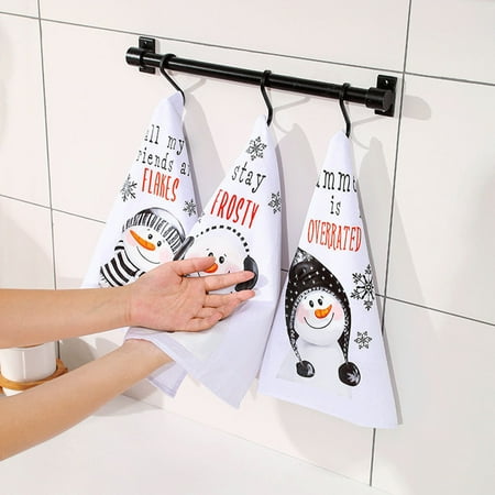 

Hadanceo Hand Towel Strong Water Absorption Do The Dishes Home Decor Merry Christmas Snowman Dish Towel for Home