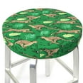 thumbnail image 3 of Lsque Leopard Print Round Bar chair cushion covers Velvet Fabric Premium Comfort Protects from Scratches and Stains for 14-17 Inch Chair- 12 inch, 3 of 7