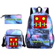 thumbnail image 1 of MVRLSH Clearance! Geometry Themed 3 Piece Backpack Set Large School Bag Lunch Tote And Pencil Case With Design Easy To Assemble Ideal For And Students, 1 of 5