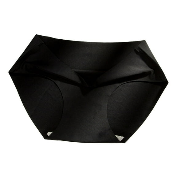 Hamky Womens Underwear,Cotton Underwear,Womens Underwear Soft High Waist Breathable Solid Color Briefs Panties For Women,No Show Underwear,Cheeky Underwear Black L