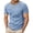 AB215 Blue, variant on Mens Shirts Solid Color Short Sleeve Crew Neck Ringer Tops Comfortable Breathable Man Casual Daily Summer Tees Size Xl Blue