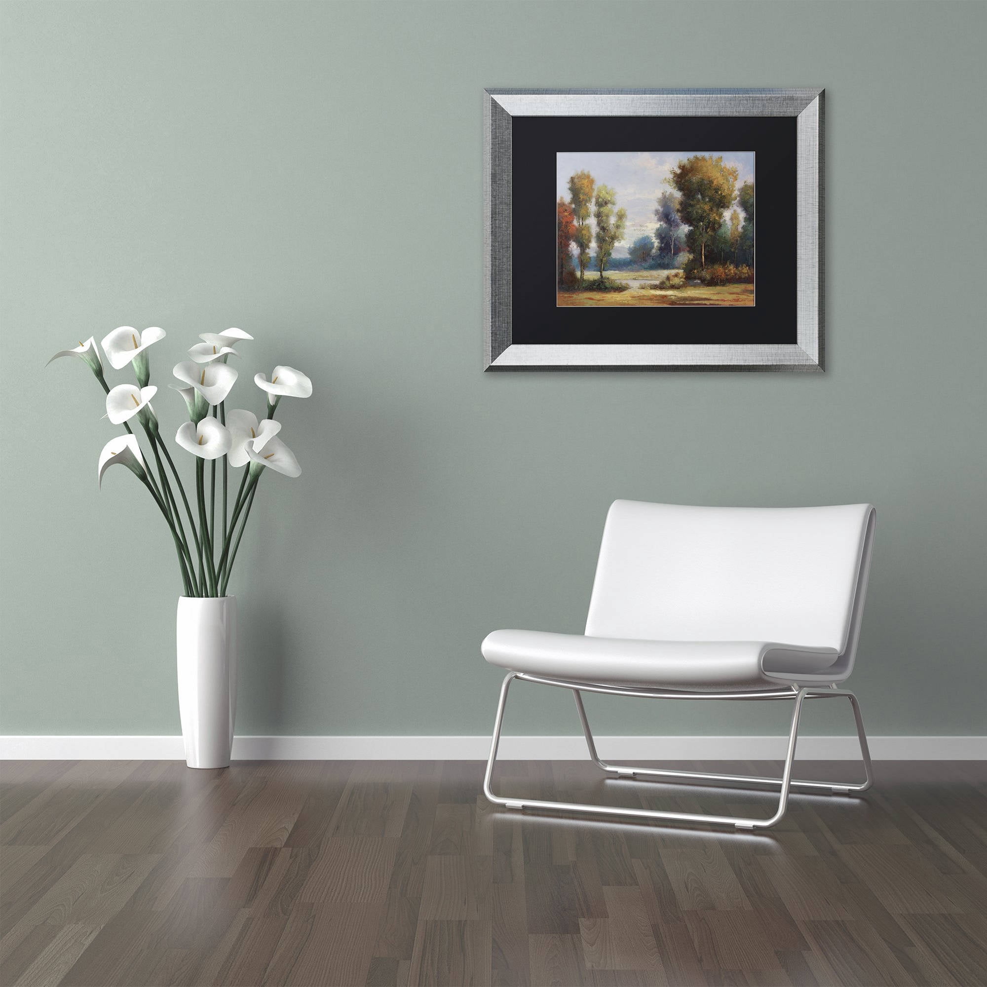 Trademark Fine Art "Memory Lane" Canvas Art by Daniel Moises, Black Matte, Silver Frame