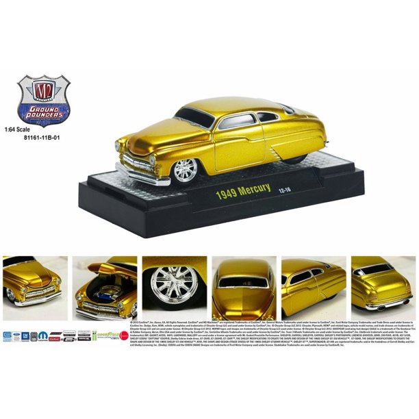 1949 Mercury Coupe, Gold Castline M2 81161/11B 1/64 Scale Diecast