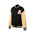thumbnail image 4 of Seyurigaoka Women Juniors Baseball Uniform Jacket with Letter Pattern, Horizontal Stripes, 4 of 9