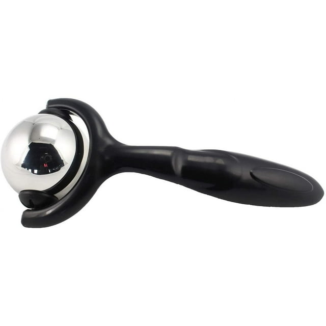 Roller Massage Ball - Ergonomic Handle Cold Warm Compression Temperature Keeper Stainless Steel Muscle Pain Relief Body Neck Shoulder Back Leg Calf Therapy Ice Heat Hot-Roller Stick (As Shown)