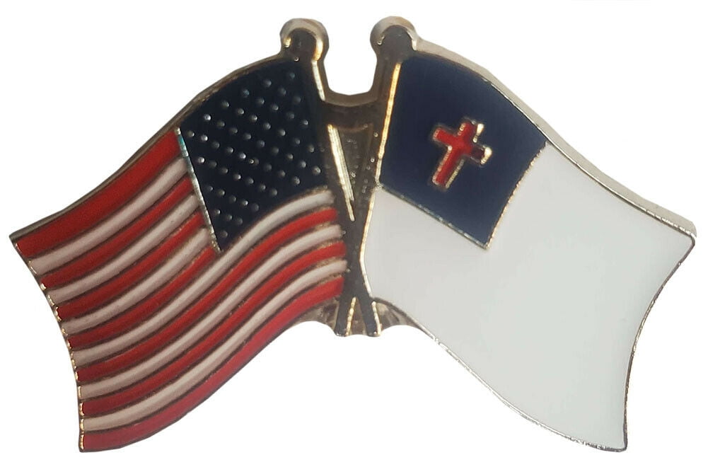 Pack of 24 USA American European Union Friendship Flag Hat Cap lapel Pin 
