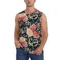 thumbnail image 2 of Picia Rose Flowers mens Cotton Tank Undershirts , Moisture-wicking Ribbed Tanks, Lightweight Cotton Tank Undershirts-3X-Large, 2 of 8