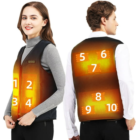 Fleece Heated Vest Men USB Electric Self Heating Vest Women Warming Heated Jacket Thermal Clothing