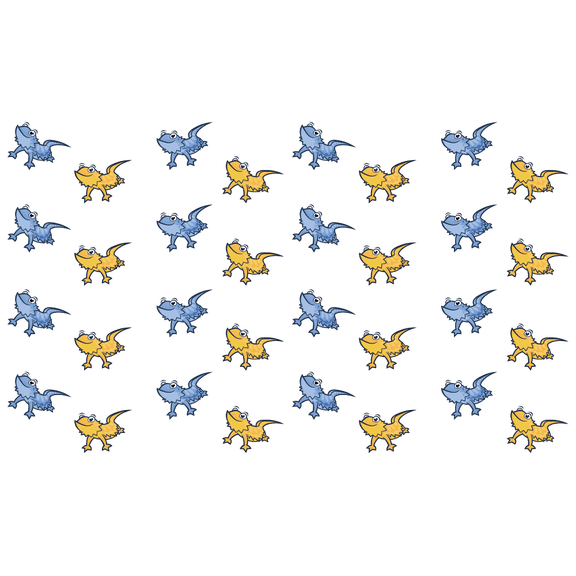 Home Living Room 22" x 36" Multicolored Armadillo Lizards Adhesive Wall Decoration Colorful Cartoon Reptiles Design Kids Bedroom Easy To Apply Vinyl Wall Decal Sticker