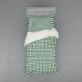 thumbnail image 2 of Abstract Duvet Cover Set, Repeating Retro Stars Squares Geometrical Argyle Inspired Symmetrical Pattern, Bedding Set with Shams and Fitted Sheet, 3 Sizes, by Ambesonne, 2 of 3