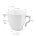 thumbnail image 2 of Smarty 2 oz. White Square Disposable Plastic Mini Tea Cups 240ct, 2 of 3