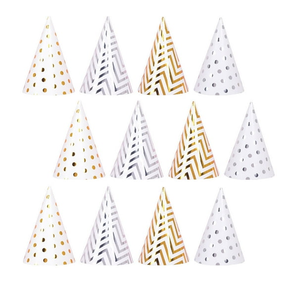 KONTONTY 20Pcs Assorted Color Birthday Party Hats Party Supplies for Festive Decoration
