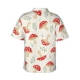 thumbnail image 3 of Easygdp Cartoon Flat Mushrooms Men's Hawaiian Shirts Print Lapel Short Sleeve for Beach, vacation, party, casual occasions - Medium, 3 of 9
