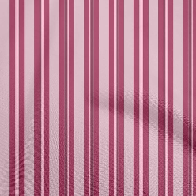 oneOone Georgette Viscose Magenta Fabric Stripes Craft Projects Decor Fabric Printed By The Yard 42 Inch Wide