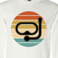 thumbnail image 4 of Inktastic Scuba Diver Retro Sunset Diving Gift Long Sleeve T-Shirt, 4 of 5