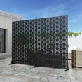thumbnail image 7 of MAYEERTY Metal Room Divider – Industrial Galvanized Steel Privacy Screen,Square,Black, 7 of 7