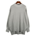thumbnail image 6 of Herrnalise Women's Knitted Crop Tops Fashion Women Solid Color Long Sleeve Pullove O Neck Shirt Sweater Tops Pullover Jumper Sweaters, 6 of 7