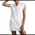thumbnail image 1 of Vestido Tipo Sudadera con Media Cremallera para Mujer, Estilo Túnica, Sin Mangas, con Cuello en V, Color , Talla L, 1 of 9