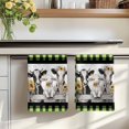 thumbnail image 7 of Farmhouse Cow Sheep Kitchen Towels Set of 3, Farm Animal Green Buffalo Plaid Absorbent Dish Towels for Kitchen, Microfiber Hand Towel, Quick Drying Tea Towel for Cleaning Decorative Dishcloths, 7 of 7