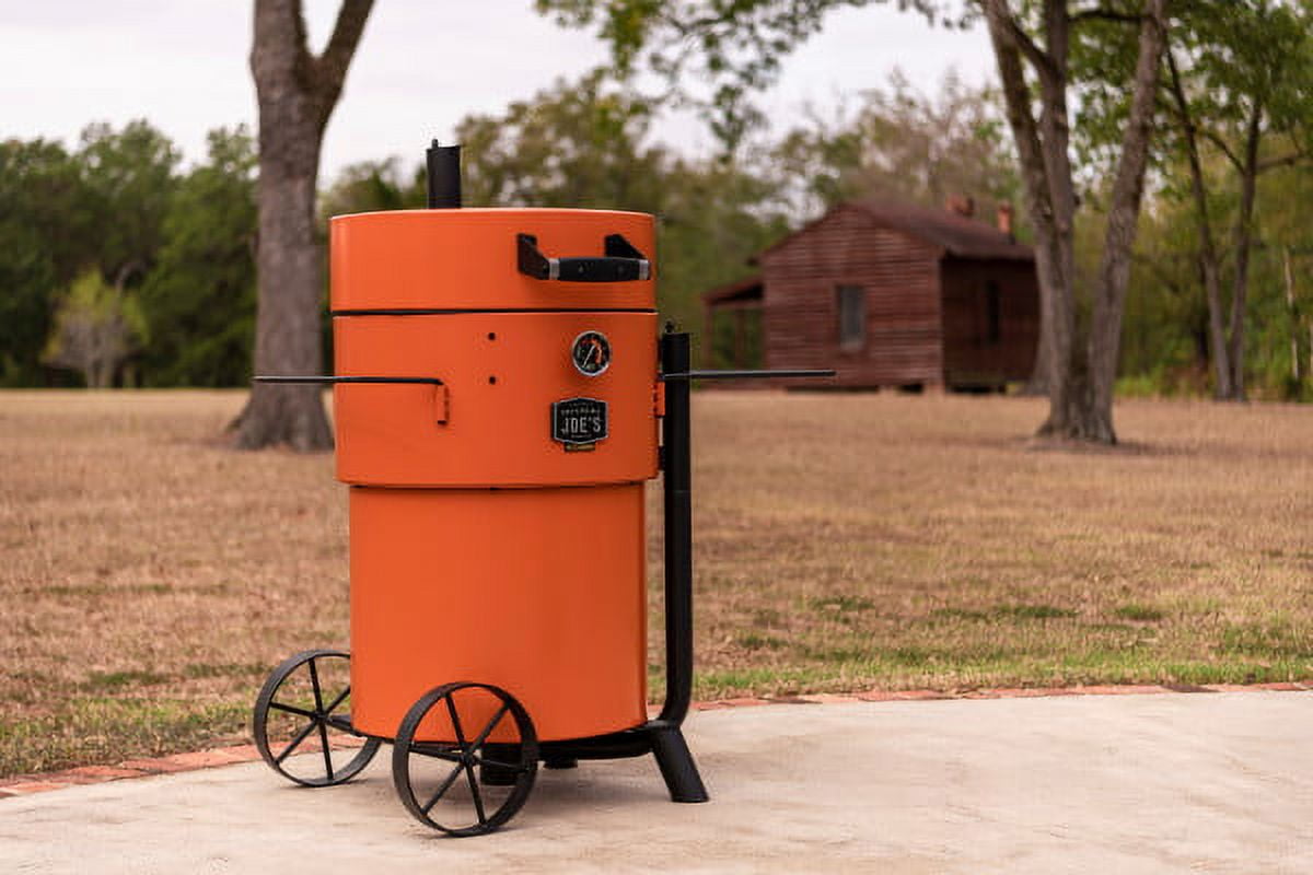 Oklahoma Joe s Bronco Pro Orange Drum Smoker with Airflow Control Walmart