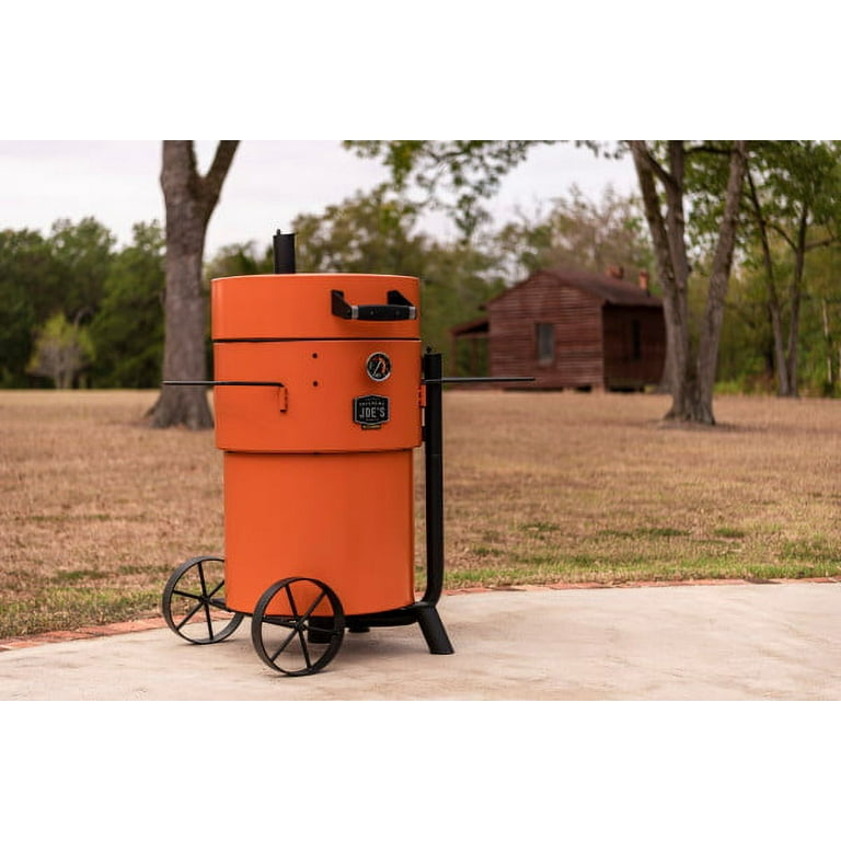 Oklahoma Joe's Bronco Pro Orange Drum Smoker with Airflow Control