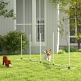 thumbnail image 2 of PawHut 2PCs Dog Agility Equipment Set with Weave Poles, White, 2 of 10