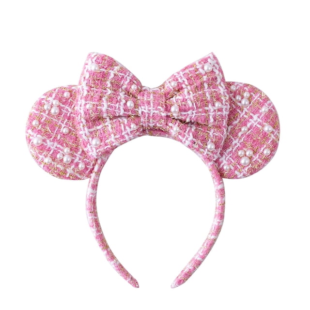 Diadema KARETT Orejas de Ratón con Moño Rosa para Niñas y Mujeres